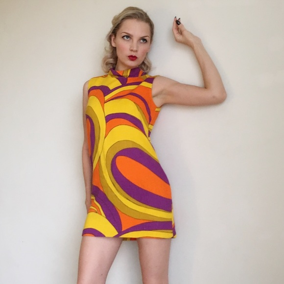 60s vintage mini dress - Picture 1 of 8